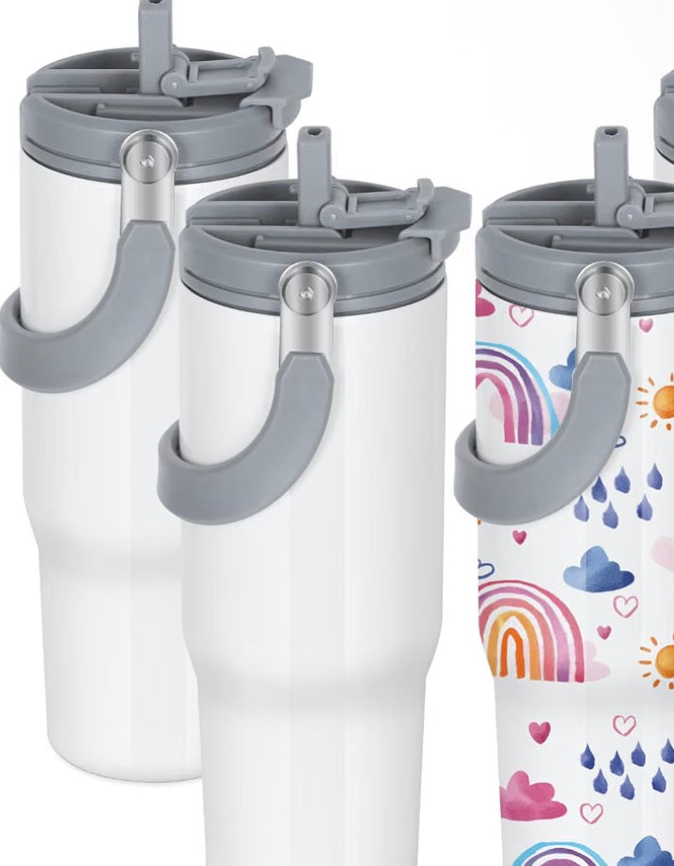 Blue Lotus 30oz Tumbler with handle