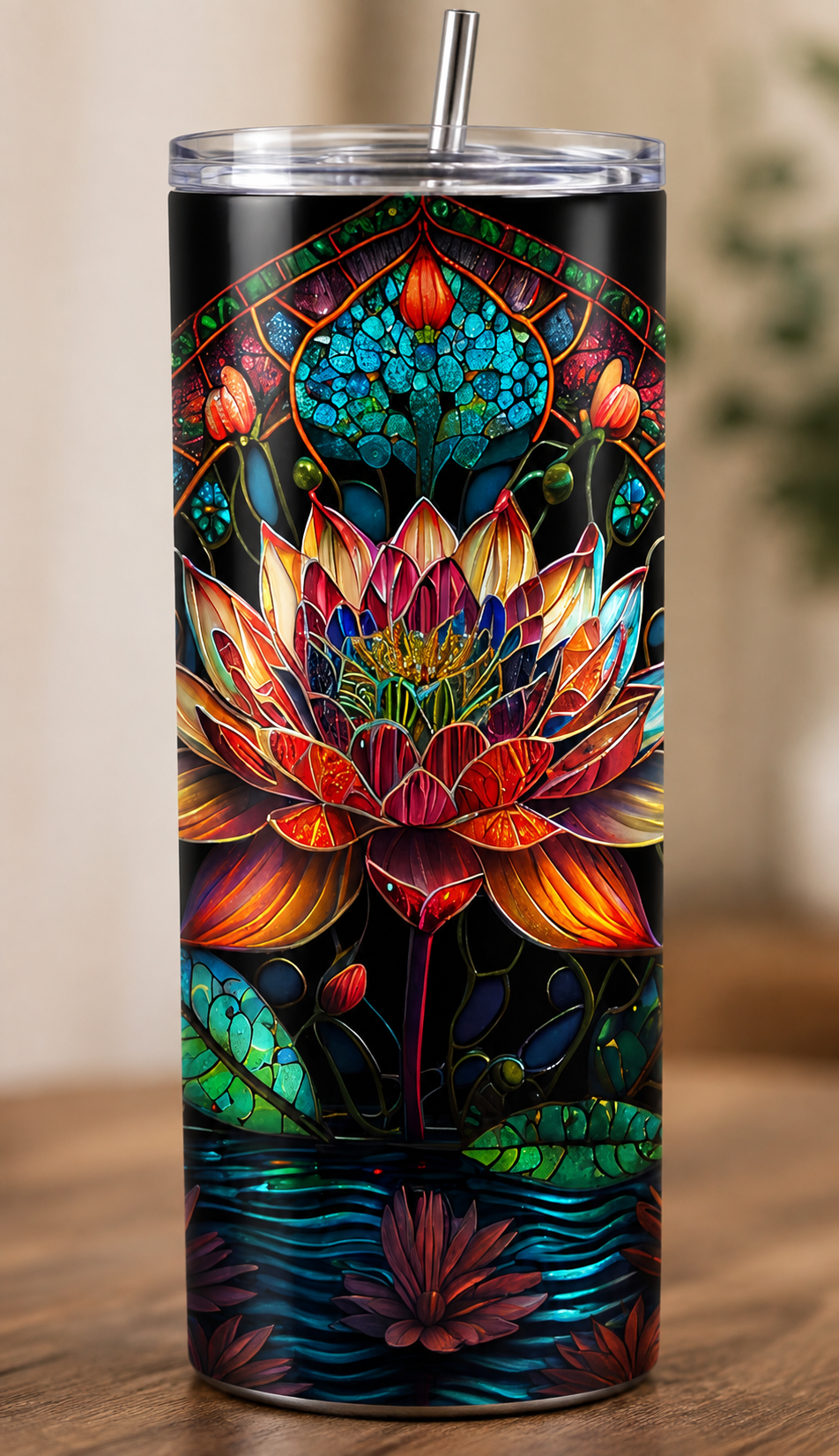 Blue Lotus Tumbler