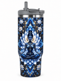 Blue Lotus 30oz Tumbler with handle