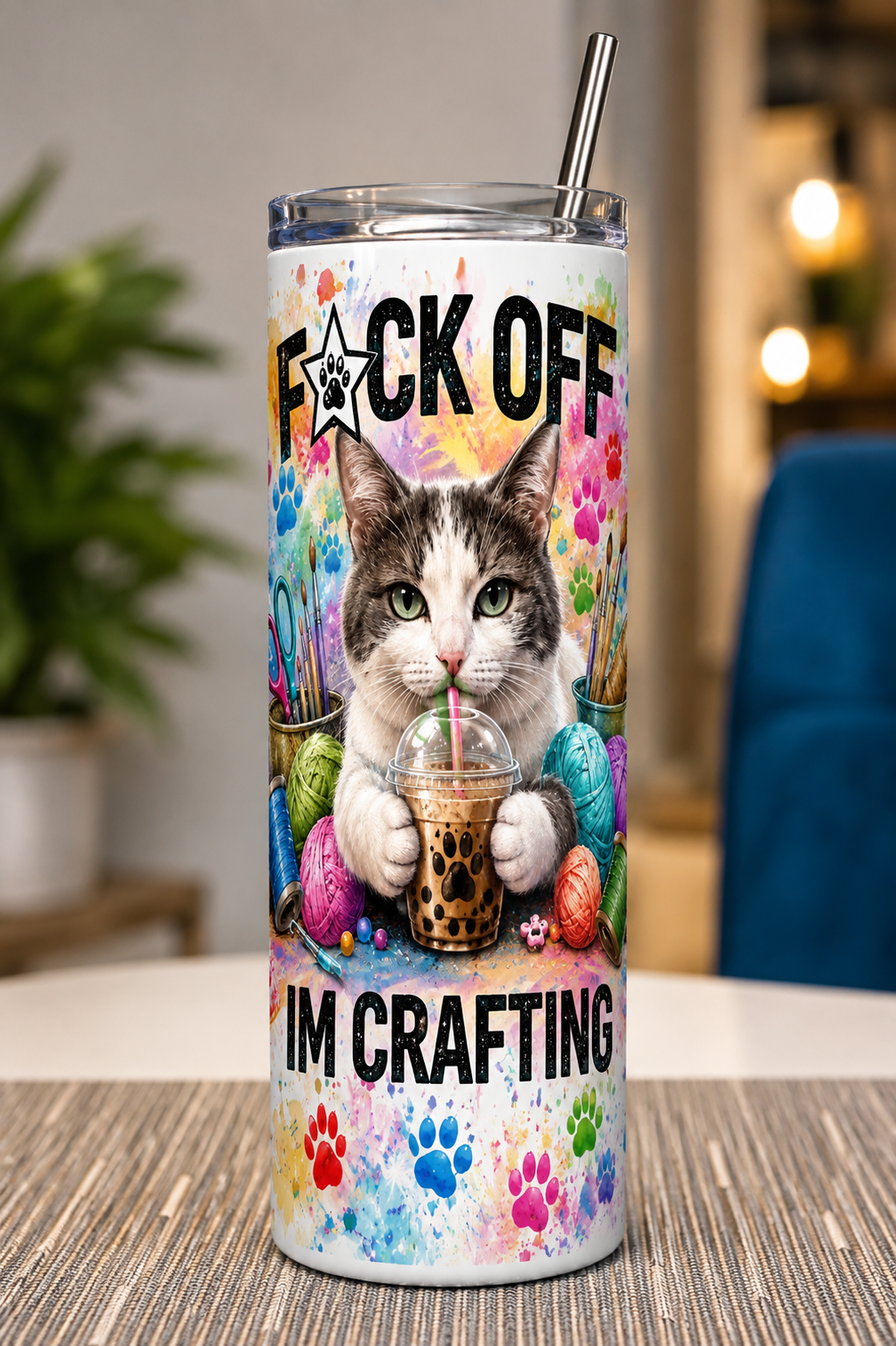 Cat Crafting 40ozTumbler