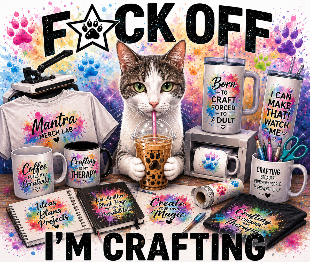 Cat Crafting 40ozTumbler