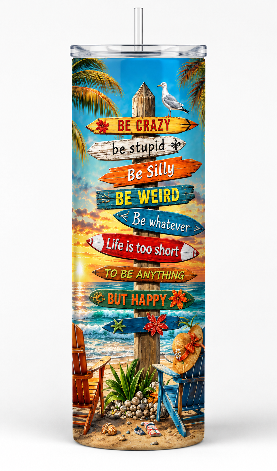 Beach Vibing Tumbler 20oz