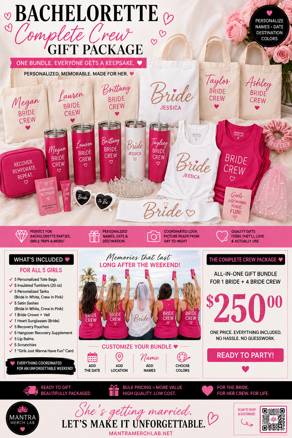 Bachelorette Party Keepsakes for 5