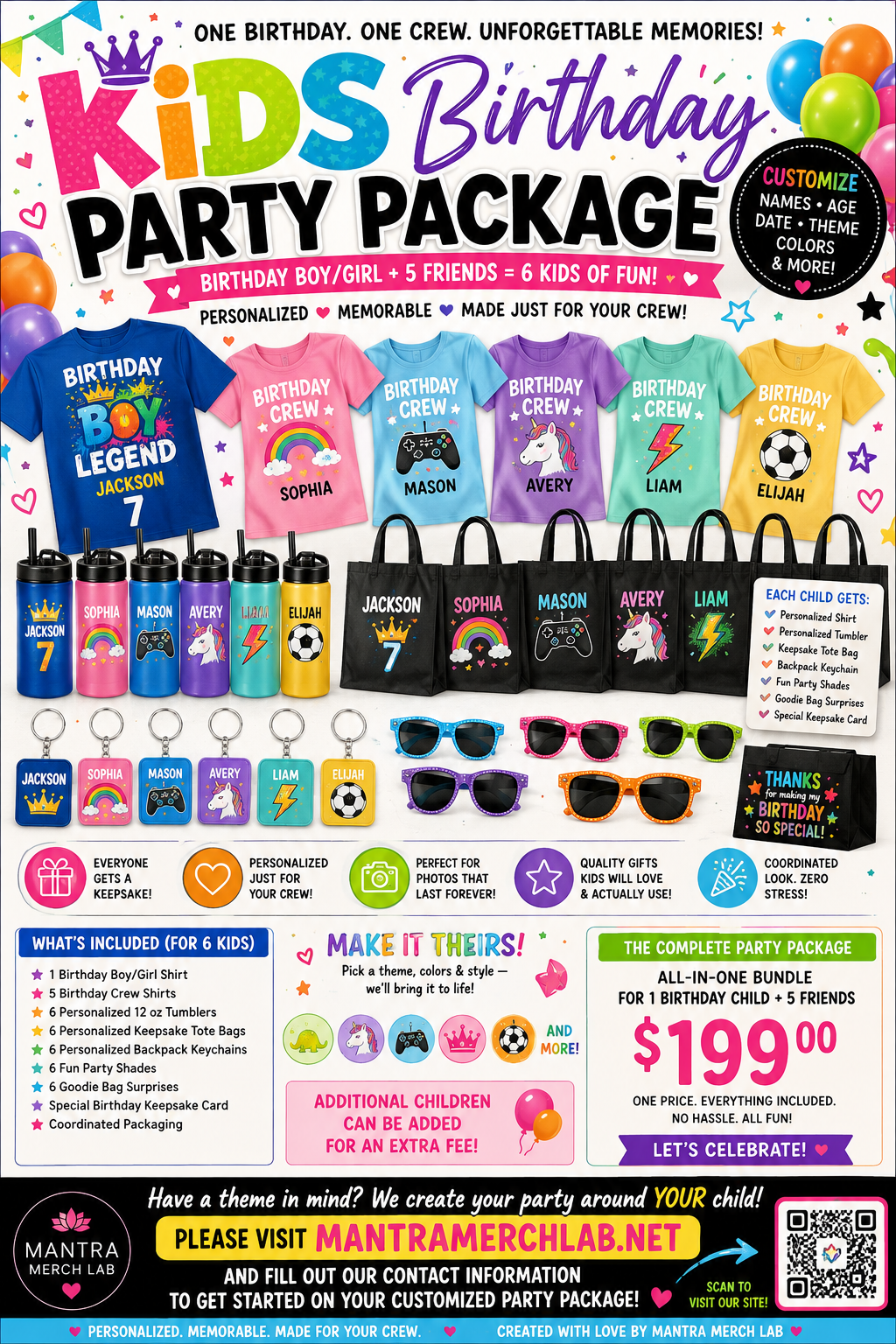 Kids Birthday Party Theme Package