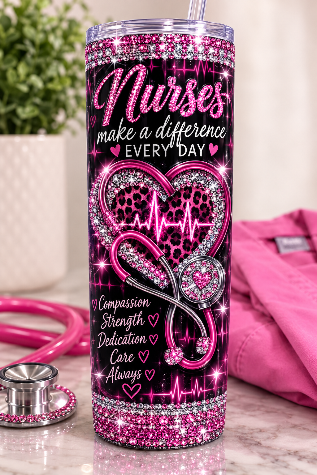 Nurses Bling Tumbler 20oz