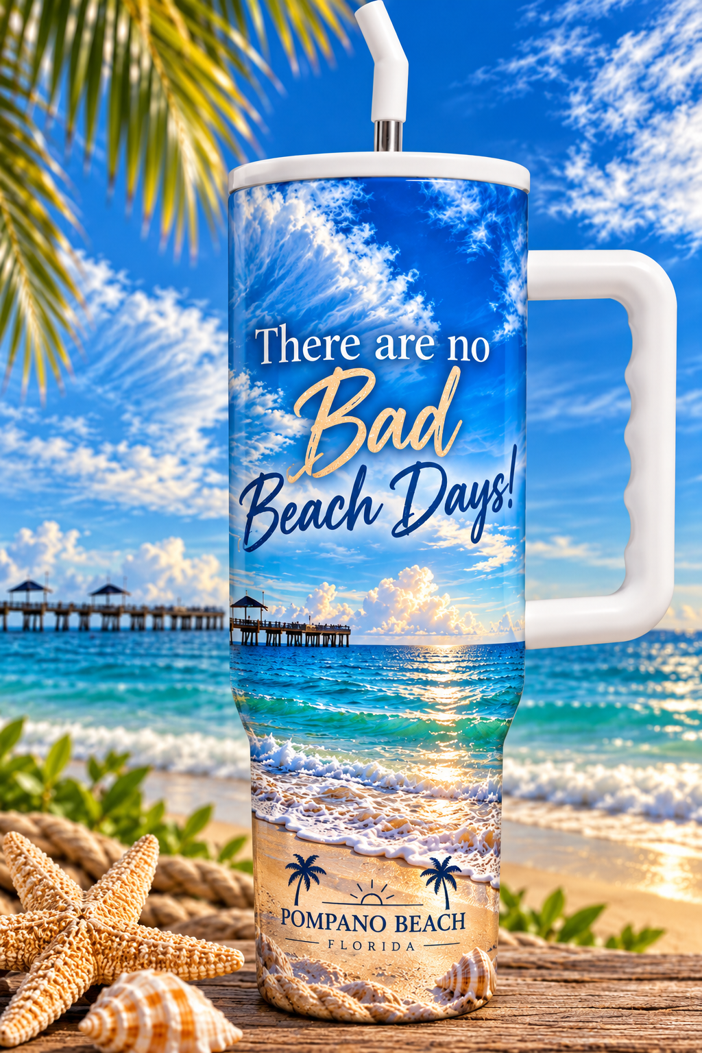 No bad beach days Tumbler 40oz