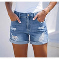 Summer Denim Shorts Women Ripped Fashionable Casual Shorts Pants