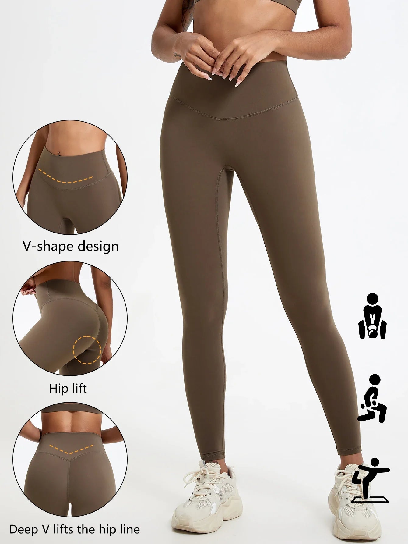 Hearuisavy Summer Ultra-Soft Fabrics High Waist Gym Quick-Dry Yoga Pants Running Workout Pants Push Up Sports Leggings Women