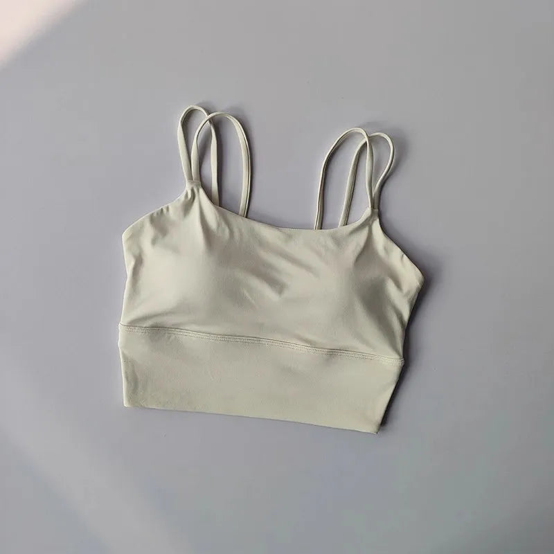 Professional Yoga Camisole Fixed Chest Mat Sports Underwear Women's Shockproof Breathable Beauty Vest Bra Running Top Gym Bra