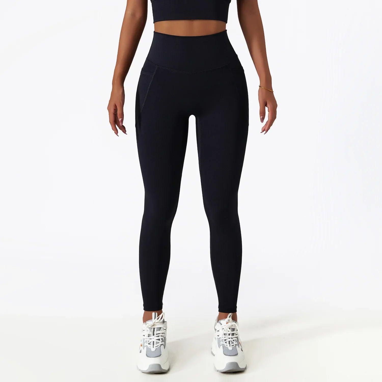 Cozy SkinFriendly Breathable Pocket Yoga Leggings Gym High Waist Sports Leggings Women Elasticity Fitness Running Hip Lift Pants