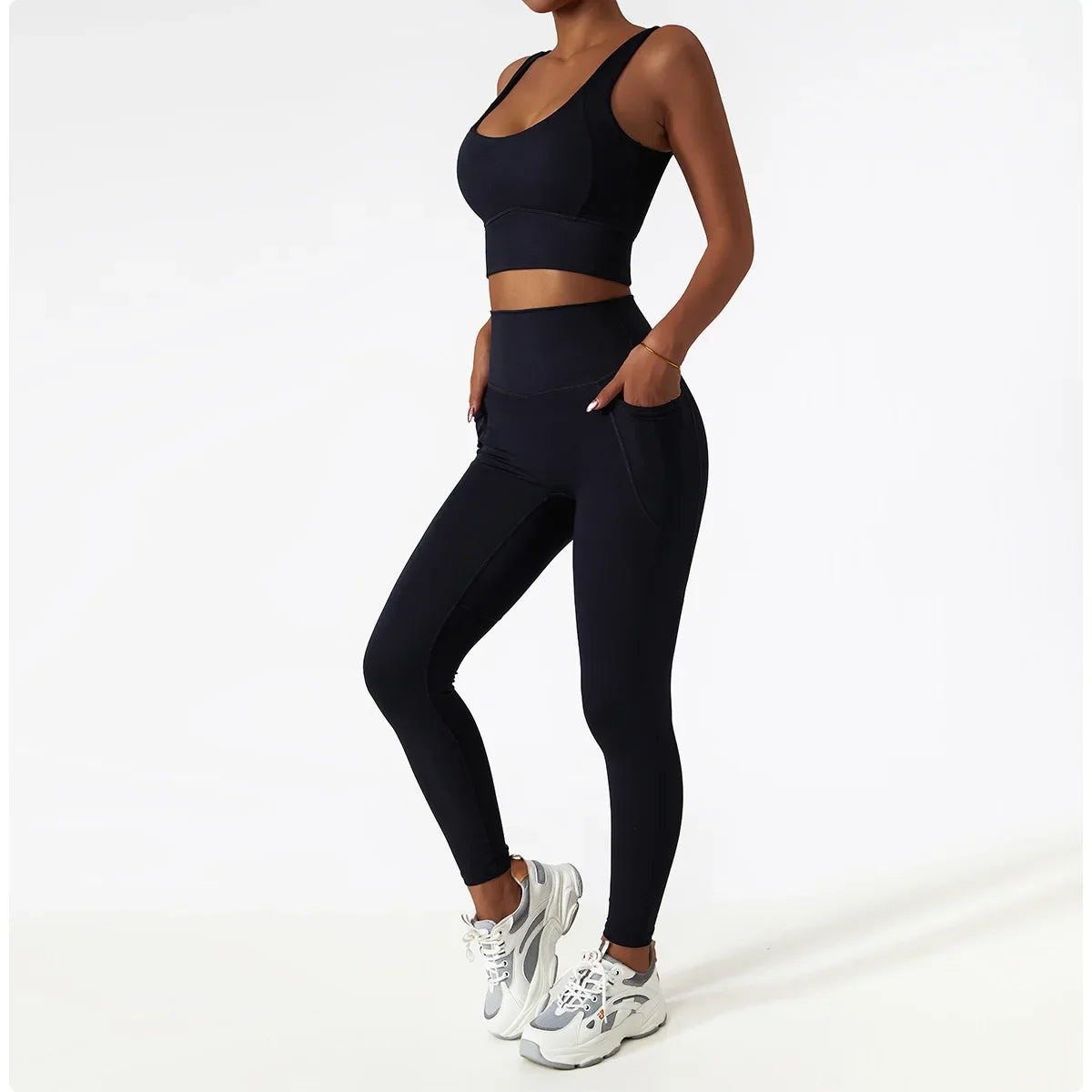 Cozy SkinFriendly Breathable Pocket Yoga Leggings Gym High Waist Sports Leggings Women Elasticity Fitness Running Hip Lift Pants