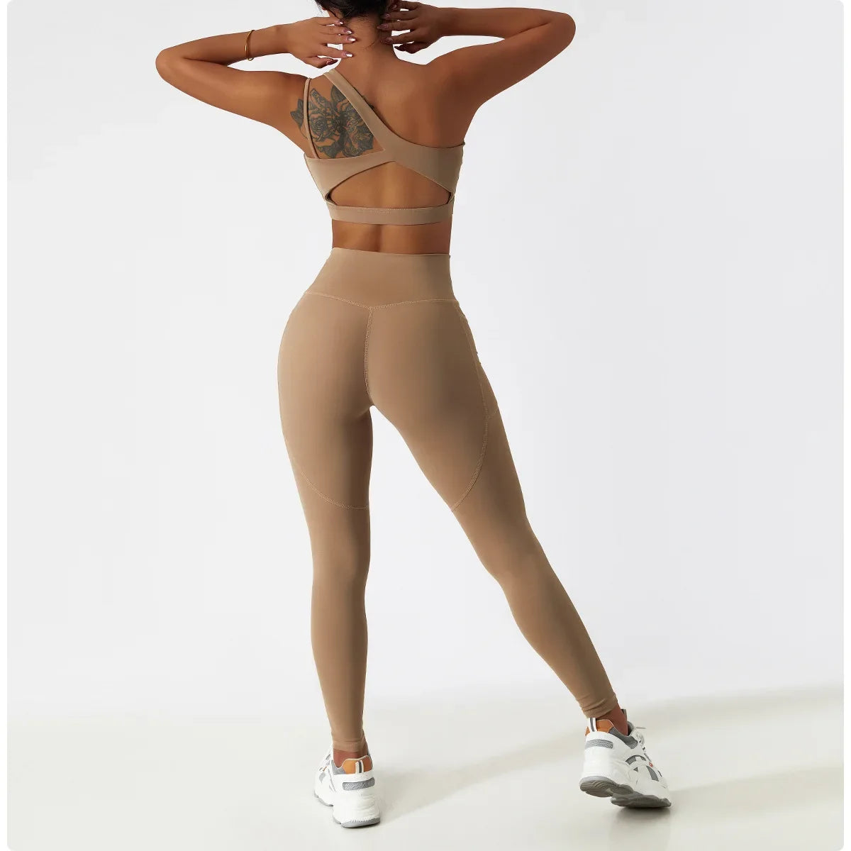 Cozy SkinFriendly Breathable Pocket Yoga Leggings Gym High Waist Sports Leggings Women Elasticity Fitness Running Hip Lift Pants