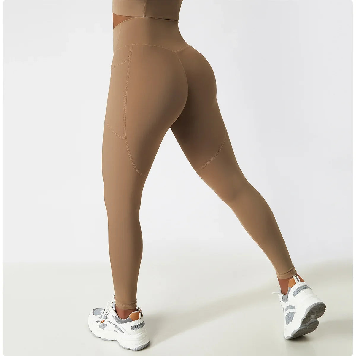 Cozy SkinFriendly Breathable Pocket Yoga Leggings Gym High Waist Sports Leggings Women Elasticity Fitness Running Hip Lift Pants