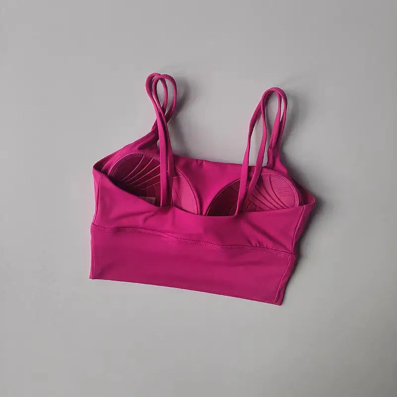 Professional Yoga Camisole Fixed Chest Mat Sports Underwear Women's Shockproof Breathable Beauty Vest Bra Running Top Gym Bra
