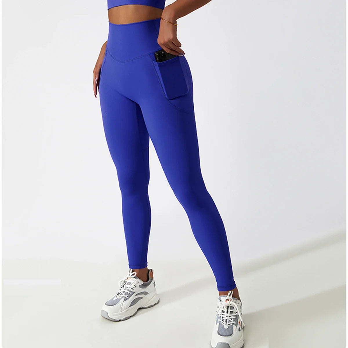Cozy SkinFriendly Breathable Pocket Yoga Leggings Gym High Waist Sports Leggings Women Elasticity Fitness Running Hip Lift Pants