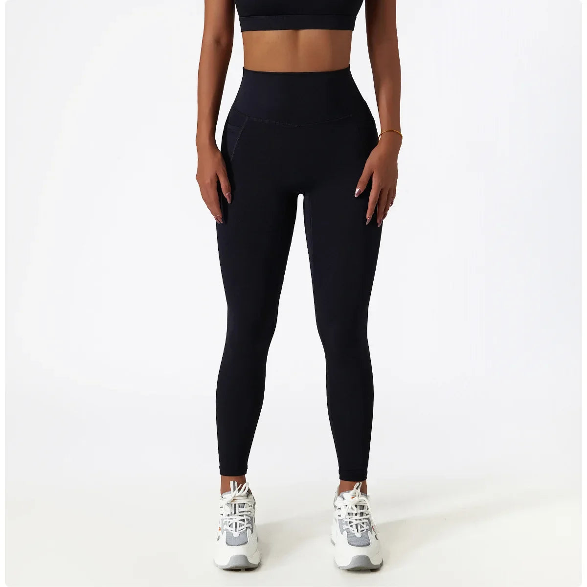Cozy SkinFriendly Breathable Pocket Yoga Leggings Gym High Waist Sports Leggings Women Elasticity Fitness Running Hip Lift Pants