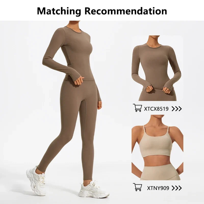 Hearuisavy Summer Ultra-Soft Fabrics High Waist Gym Quick-Dry Yoga Pants Running Workout Pants Push Up Sports Leggings Women