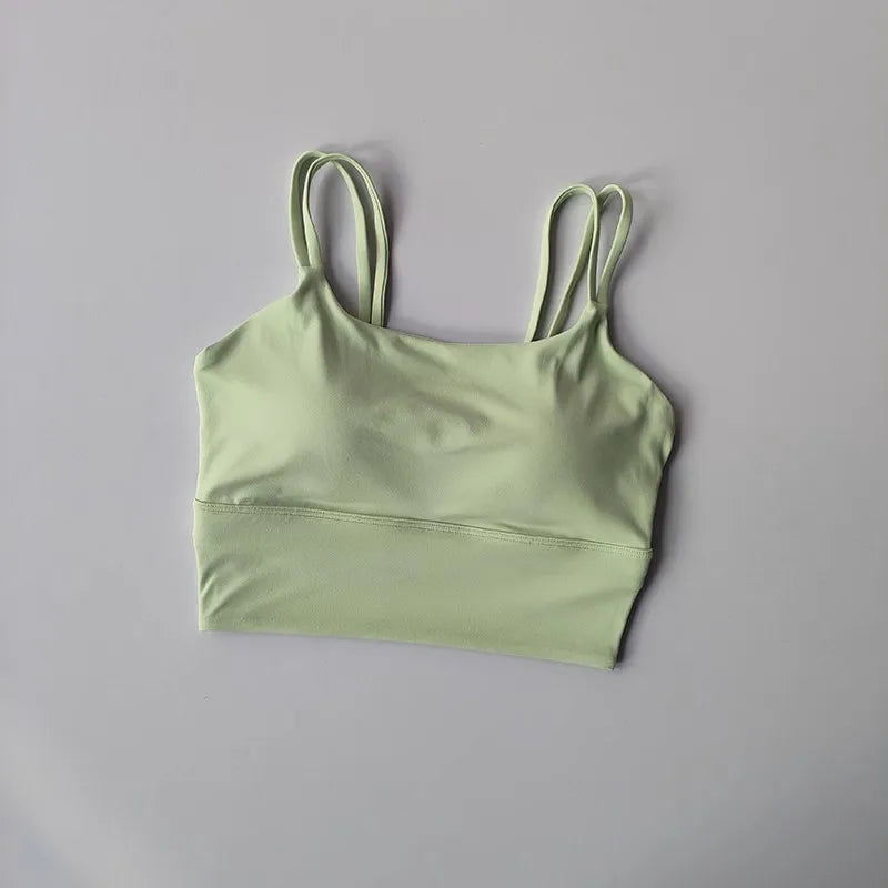Professional Yoga Camisole Fixed Chest Mat Sports Underwear Women's Shockproof Breathable Beauty Vest Bra Running Top Gym Bra