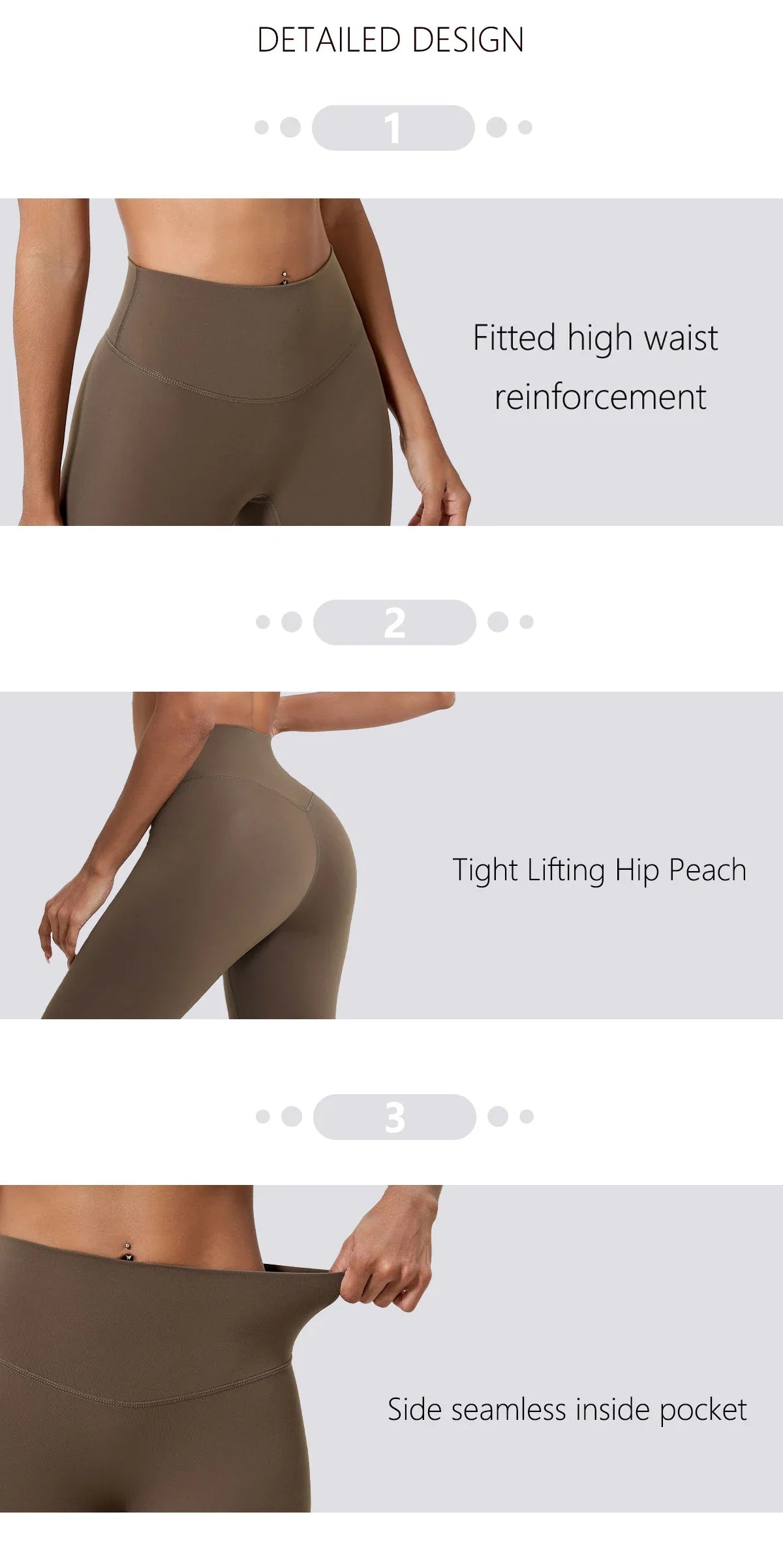 Hearuisavy Summer Ultra-Soft Fabrics High Waist Gym Quick-Dry Yoga Pants Running Workout Pants Push Up Sports Leggings Women