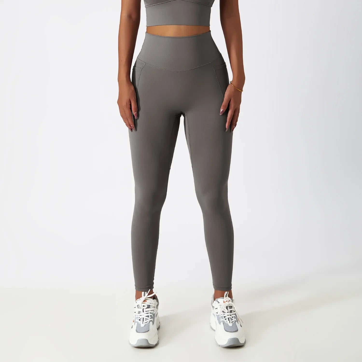 Cozy SkinFriendly Breathable Pocket Yoga Leggings Gym High Waist Sports Leggings Women Elasticity Fitness Running Hip Lift Pants