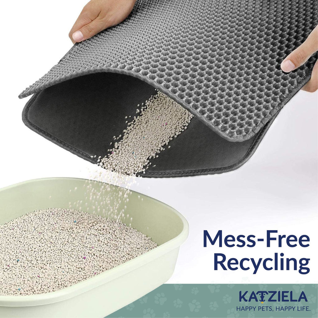 Katziela MeowLitter Cat Litter Mat, Grey